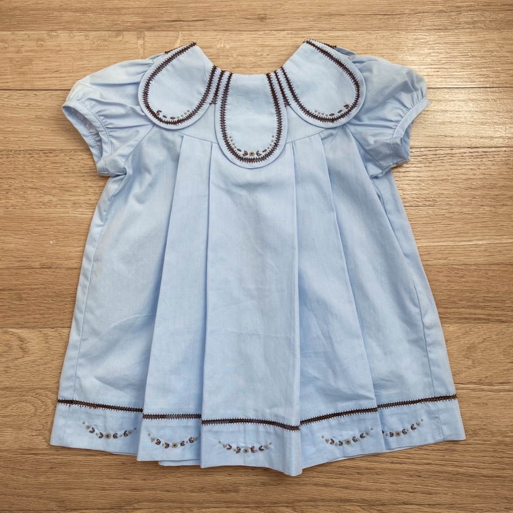 THE BEST DRESSED CHILD SOPHIE & LUCAS NWOT Petal Collar Hand Embroidered Dress